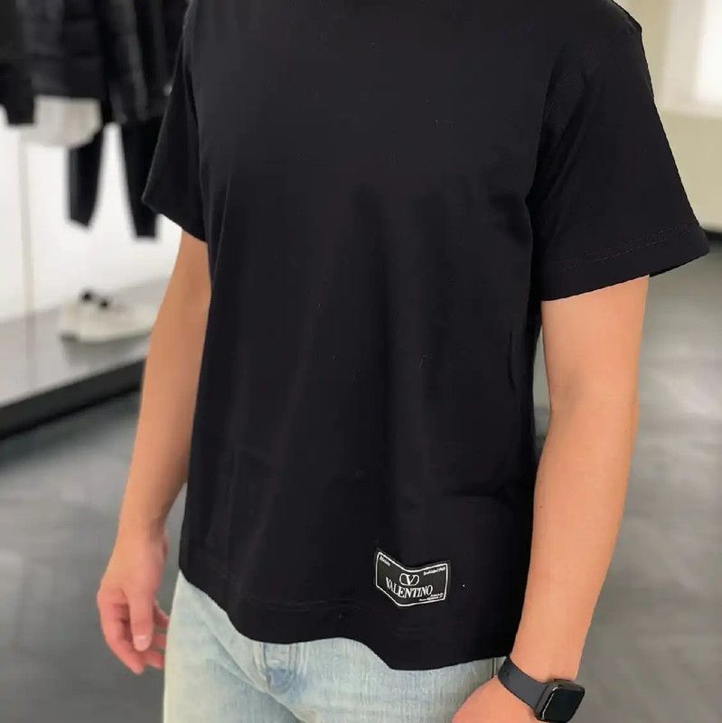 Valentino Valentino Black Cotton Men's T-shirt 0089 Size US L / EU 52-54 / 3 - 3 Thumbnail