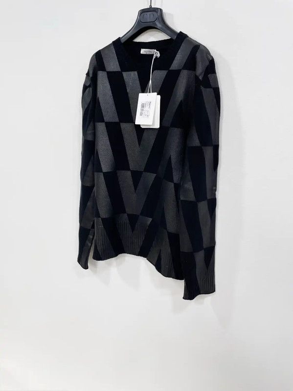 Valentino Valentino Black Wool Long Sleeve Pullover Sweater 0089 Size US L / EU 52-54 / 3 - 2 Thumbnail