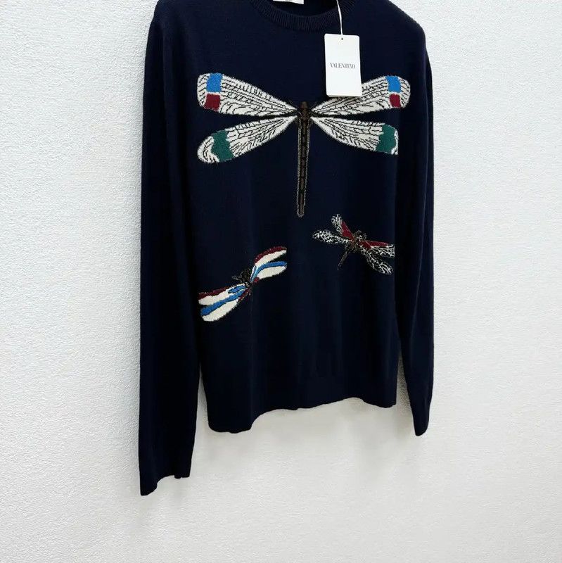 Valentino Valentino Men's Black Wool Long Sleeve Sweater 0089 Size US L / EU 52-54 / 3 - 2 Thumbnail
