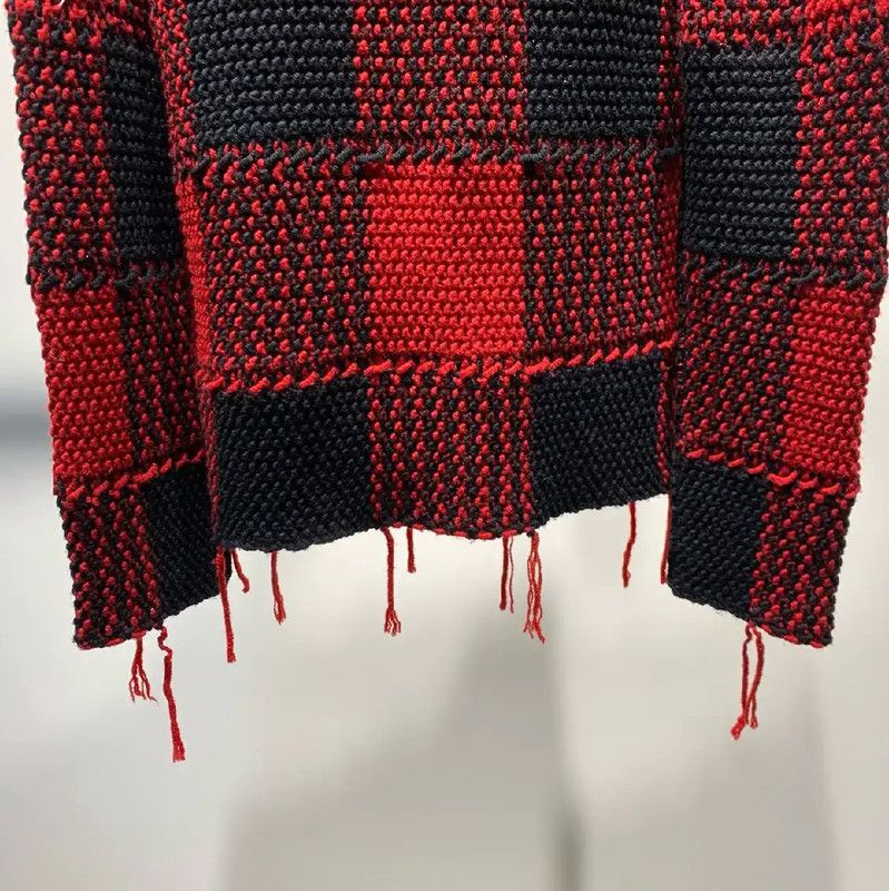 Valentino Valentino Black and Red Checkered Knit Sweater 0089 Size US M / EU 48-50 / 2 - 4 Thumbnail