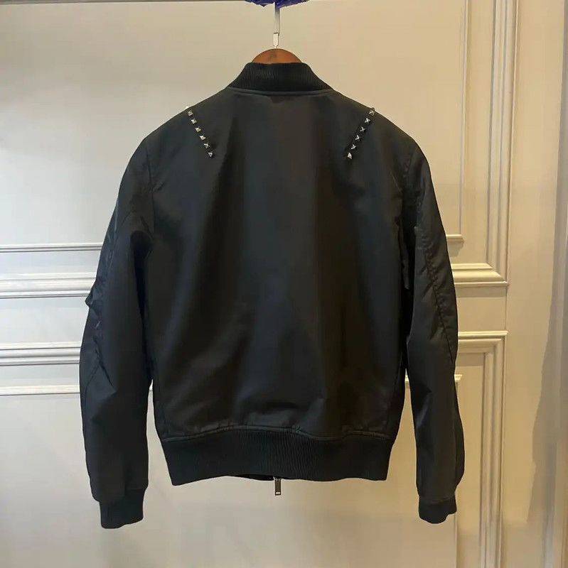 Valentino Valentino Black Long Sleeve Men's Bomber Jacket 0089 Size US XL / EU 56 / 4 - 2 Thumbnail