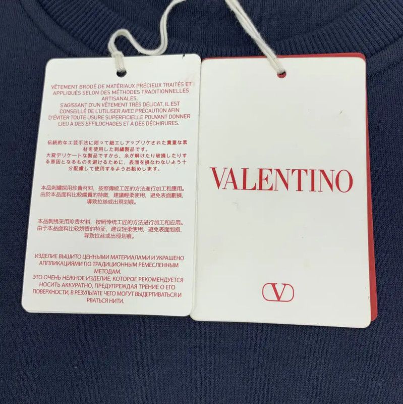 Valentino Valentino Blue Cotton Men's Sweatshirt 0089 Size US M / EU 48-50 / 2 - 6 Thumbnail