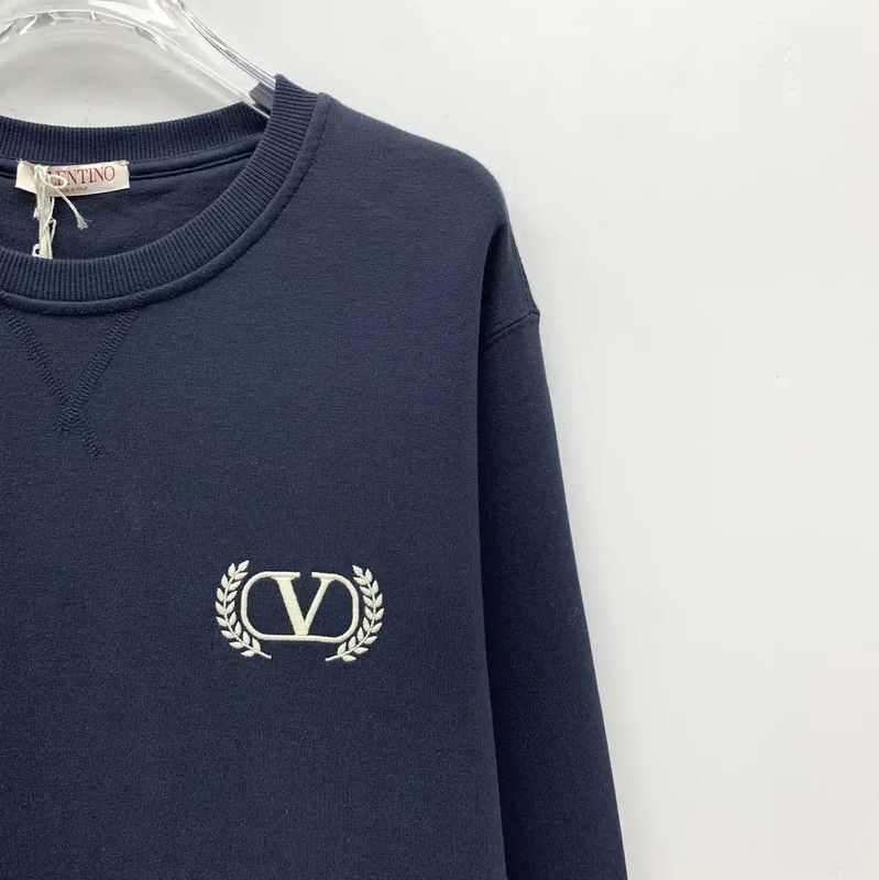 Valentino Valentino Blue Cotton Men's Sweatshirt 0089 Size US M / EU 48-50 / 2 - 3 Thumbnail