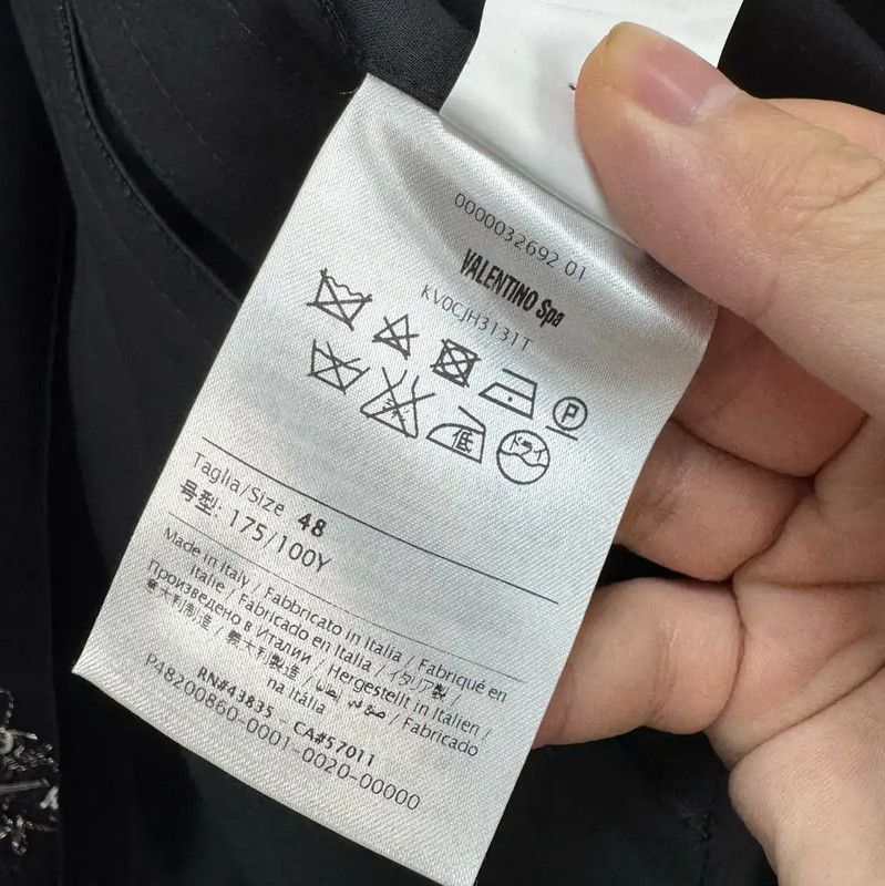 Valentino Valentino Black Embroidered Long Coat for Men 0089 Size US M / EU 48-50 / 2 - 6 Thumbnail