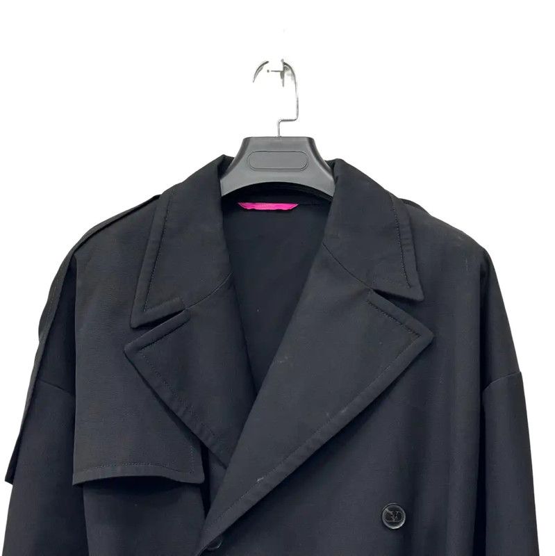 Valentino Valentino Black Men's Trench Coat 0089 Size US M / EU 48-50 / 2 - 4 Thumbnail