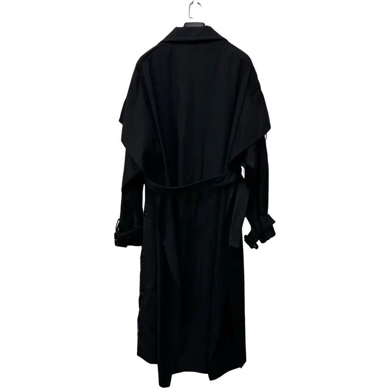 Valentino Valentino Black Men's Trench Coat 0089 Size US M / EU 48-50 / 2 - 2 Thumbnail