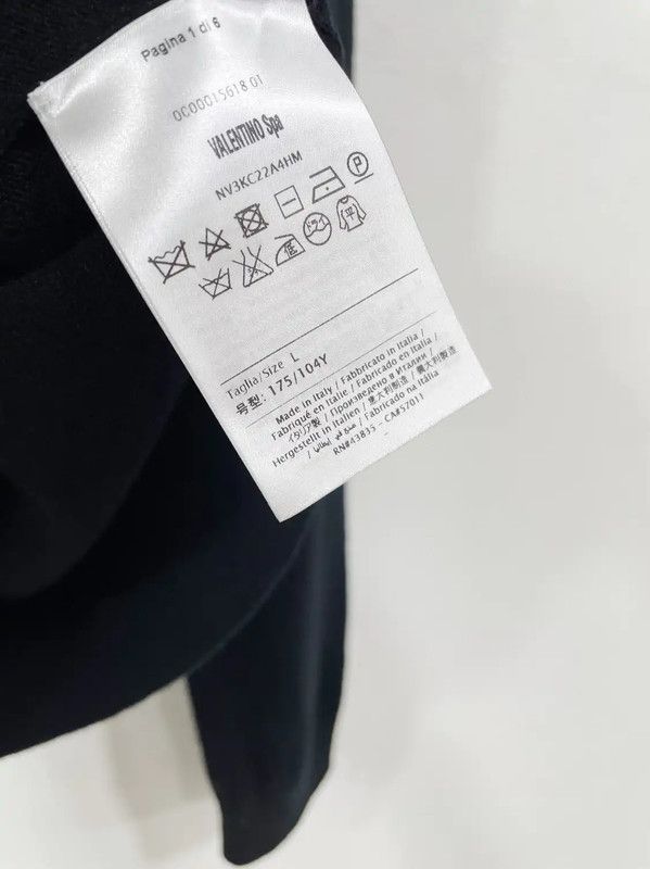 Valentino Valentino Black Wool Men's Pullover Sweater 0089 Size US M / EU 48-50 / 2 - 5 Thumbnail