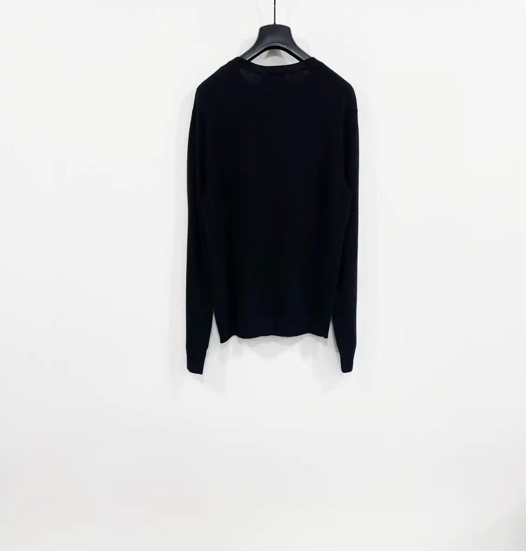 Valentino Valentino Black Wool Men's Pullover Sweater 0089 Size US M / EU 48-50 / 2 - 2 Thumbnail