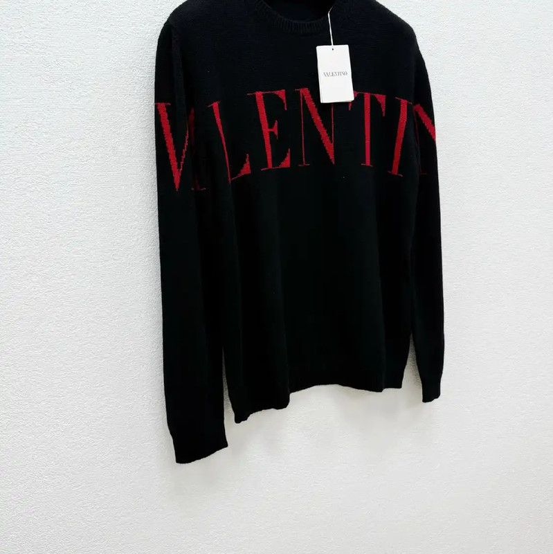 Valentino Valentino Black Cashmere Long Sleeve Sweater 0089 Size US XL / EU 56 / 4 - 2 Thumbnail