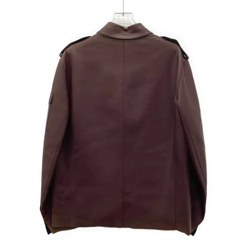 Valentino Valentino Brown Leather Jacket for Men 0089 Size US M / EU 48-50 / 2 - 2 Thumbnail