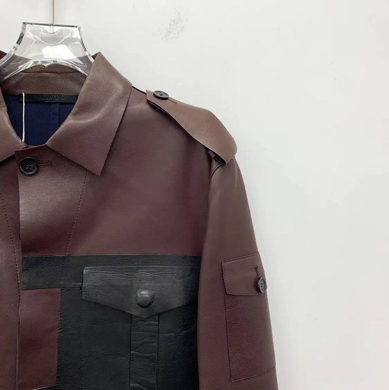 Valentino Valentino Brown Leather Jacket for Men 0089 Size US M / EU 48-50 / 2 - 3 Thumbnail