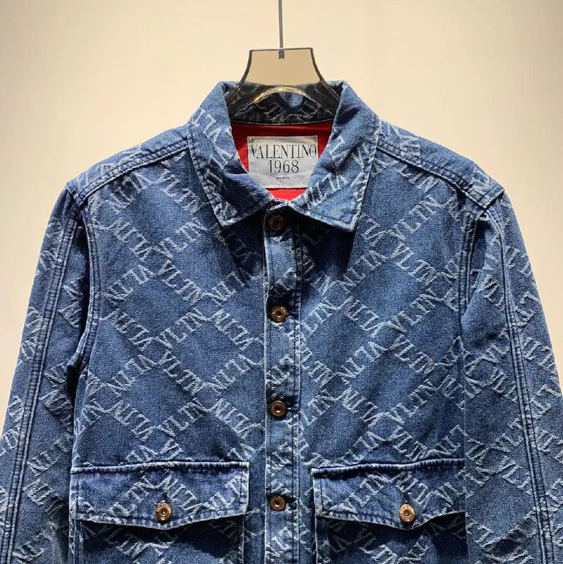 Valentino Valentino Blue Denim Jacket for Men 0089 Size US M / EU 48-50 / 2 - 3 Thumbnail