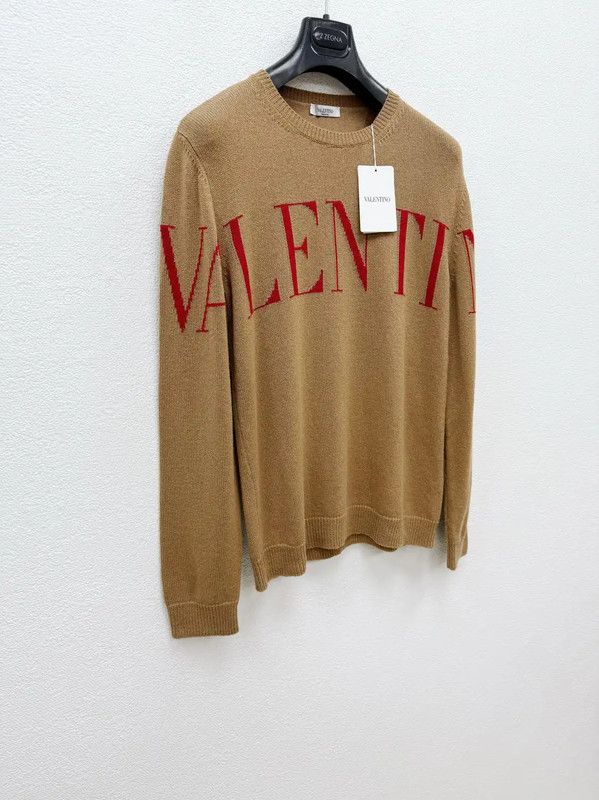 Valentino Valentino Camel Cashmere Long Sleeve Sweater 0089 Size US L / EU 52-54 / 3 - 2 Thumbnail
