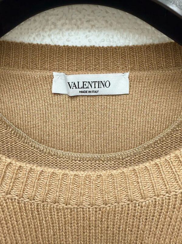 Valentino Valentino Camel Cashmere Long Sleeve Sweater 0089 Size US L / EU 52-54 / 3 - 3 Thumbnail