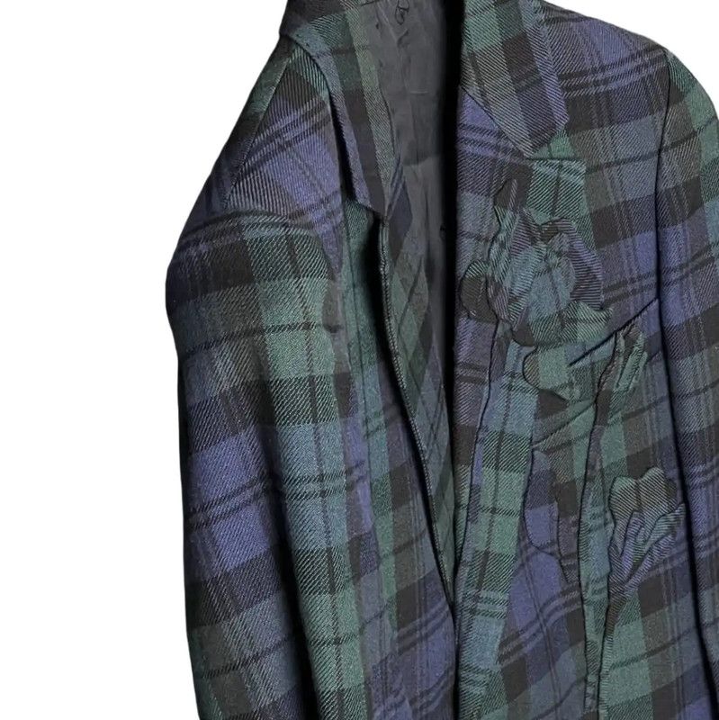 Valentino Valentino Men's Short Sleeve Plaid Jacket 0089 Size US M / EU 48-50 / 2 - 6 Thumbnail