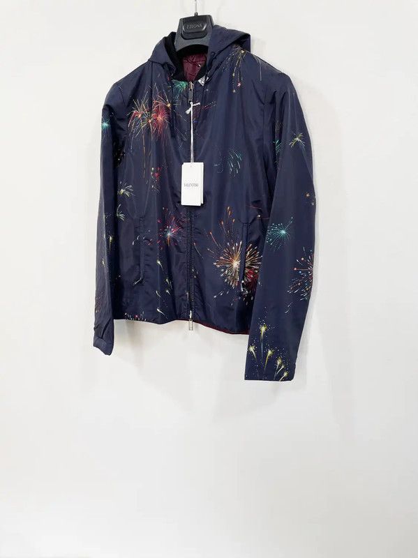Valentino Valentino Men's Navy Print Jacket 0089 Size US L / EU 52-54 / 3 - 3 Thumbnail