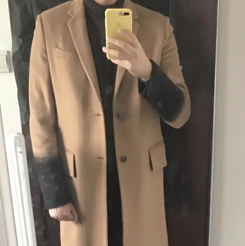 Valentino Valentino Men's Alpaca Blend Overcoat in Camel 0089 Size US S / EU 44-46 / 1 - 2 Thumbnail