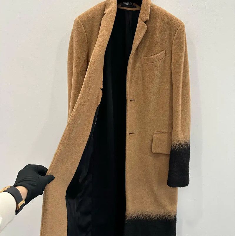 Valentino Valentino Men's Alpaca Blend Overcoat in Camel 0089 Size US S / EU 44-46 / 1 - 4 Thumbnail