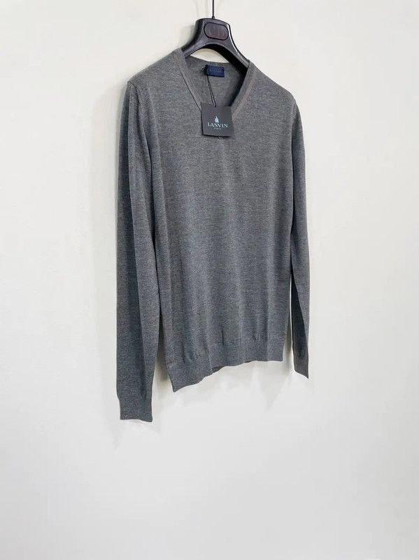 Lanvin Lanvin Gray Wool Men's Long Sleeve Sweater 0089 Size US XS / EU 42 / 0 - 3 Thumbnail