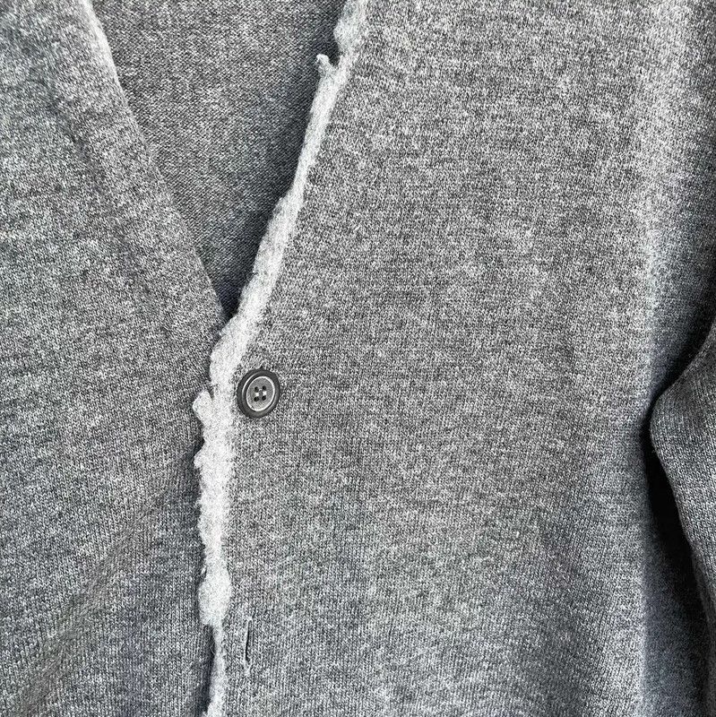 Lanvin Lanvin Men's Gray Cotton Cardigan for Spring 0089 Size US S / EU 44-46 / 1 - 3 Thumbnail