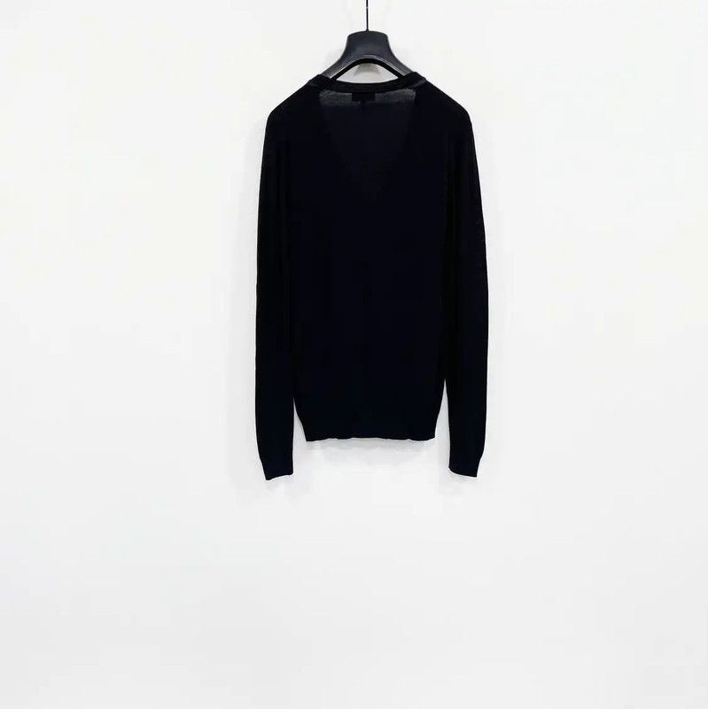 Lanvin Lanvin Black Wool Men's Long Sleeve Cardigan 0089 Size US XS / EU 42 / 0 - 2 Thumbnail