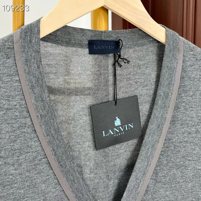 Lanvin Lanvin Gray Men's Wool Sweater 0089 Size US M / EU 48-50 / 2 - 2 Thumbnail