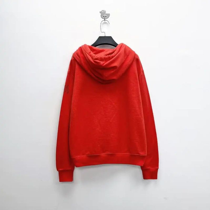 Lanvin Lanvin Red Cotton Logo Hoodie for Men 0089 Size US M / EU 48-50 / 2 - 2 Thumbnail