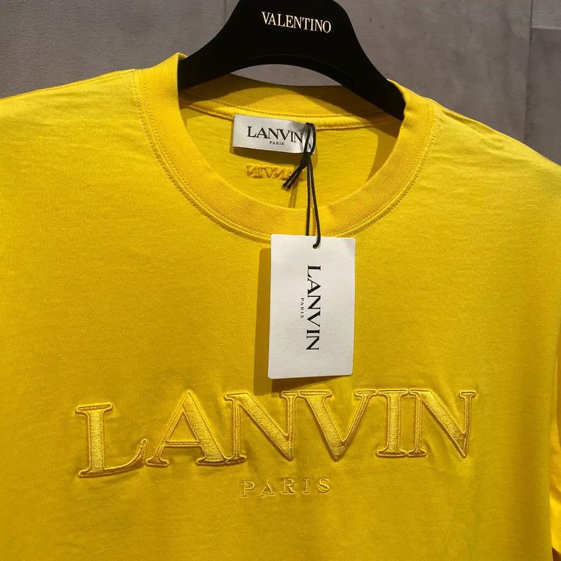Lanvin Lanvin Yellow Cotton Short Sleeve T-Shirt 0089 Size US S / EU 44-46 / 1 - 2 Thumbnail
