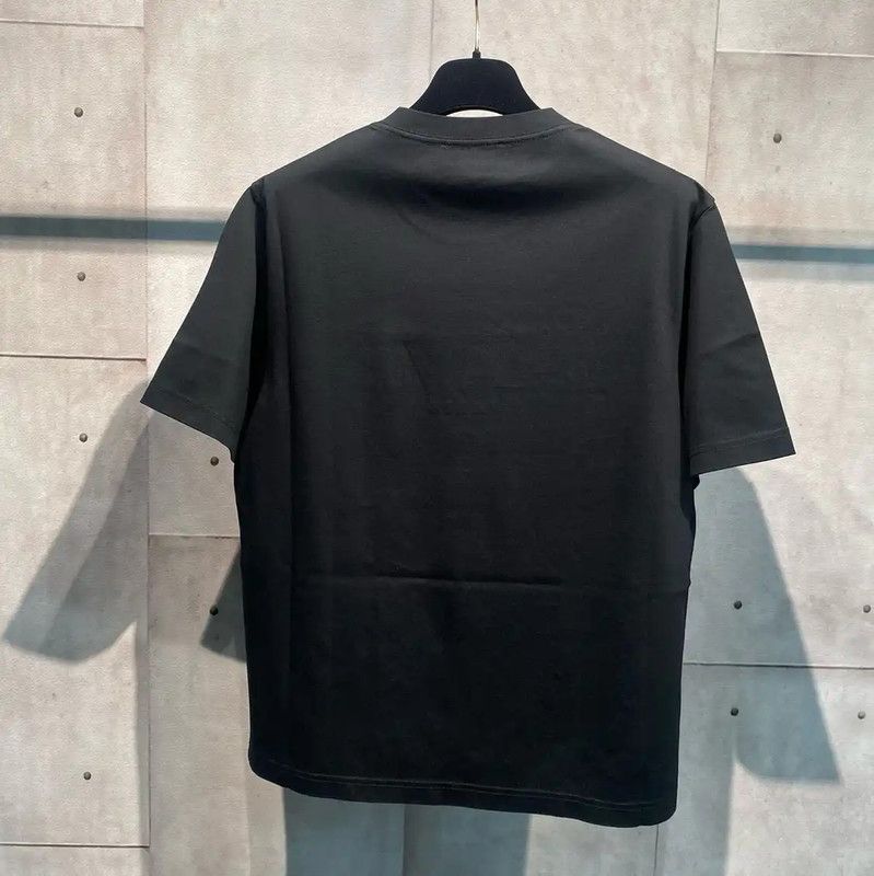 Lanvin Lanvin Men's Black Cotton T-Shirt Summer 0089 Size US L / EU 52-54 / 3 - 3 Thumbnail
