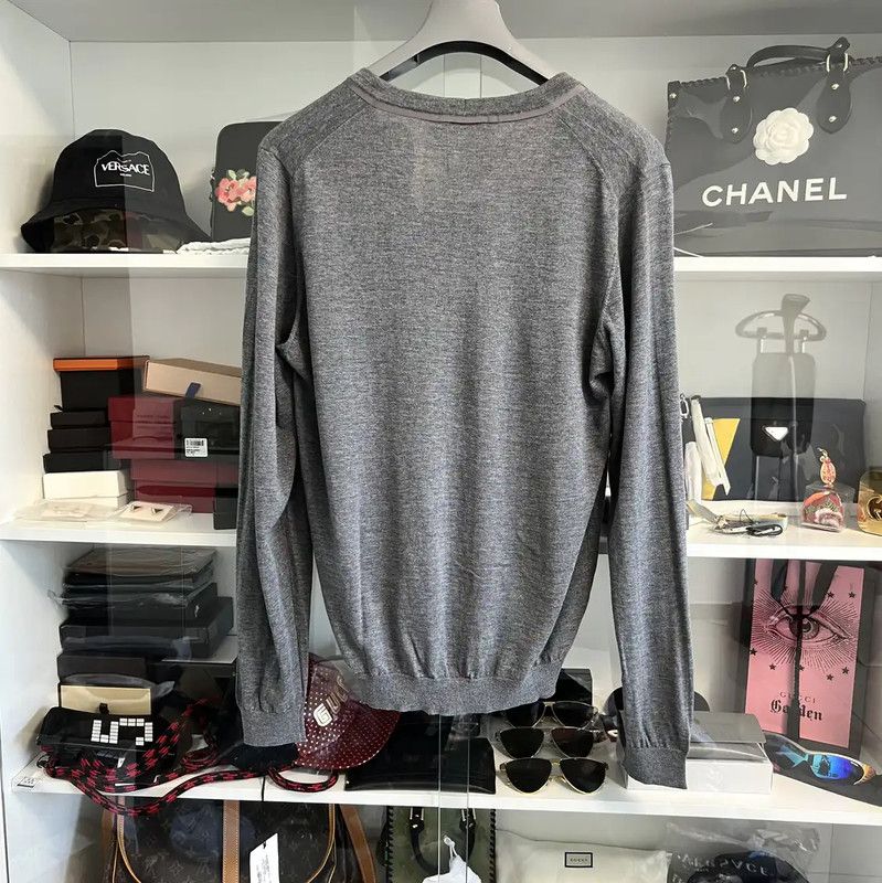 Lanvin Lanvin Men's Gray Wool Long Sleeve Top 0089 Size US M / EU 48-50 / 2 - 4 Thumbnail