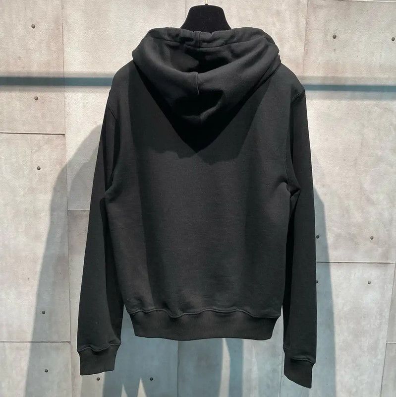 Lanvin Lanvin Black Cotton Long Sleeve Hoodie 0089 Size US XL / EU 56 / 4 - 4 Thumbnail