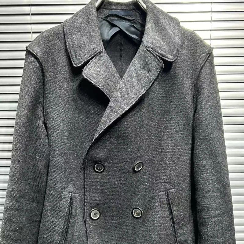 Lanvin Lanvin Men's Wool Peacoat in Deep Grey 0089 Size US S / EU 44-46 / 1 - 3 Thumbnail