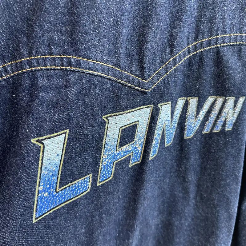 Lanvin Lanvin Men's Spring Autumn Blue Denim Jacket 0089 Size US XL / EU 56 / 4 - 4 Thumbnail