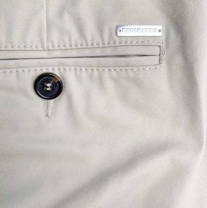 Dsquared2 DSQUARED2 Beige Cotton Casual Pants for Men 0089 Size US 38 / EU 54 - 6 Thumbnail