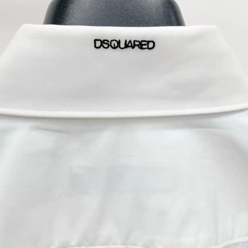 Dsquared2 DSQUARED2 White Cotton Men's Shirt 0089 Size US L / EU 52-54 / 3 - 4 Thumbnail