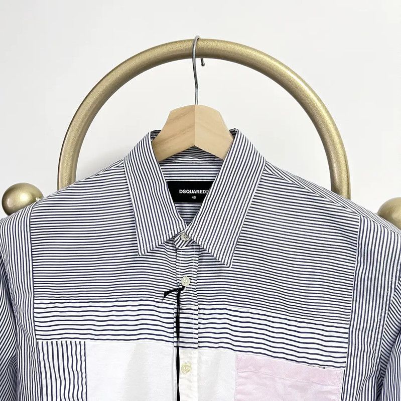 Dsquared2 DSQUARED2 Men's Colorful Long Sleeve Shirt 0089 Size US M / EU 48-50 / 2 - 2 Thumbnail