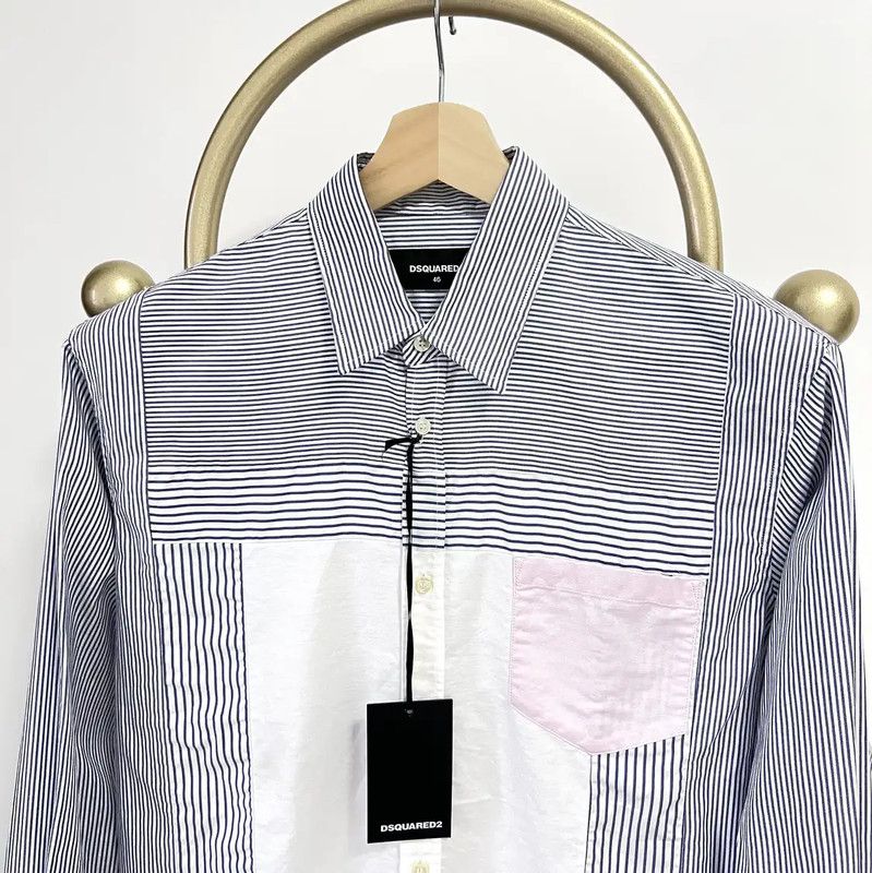 Dsquared2 DSQUARED2 Men's Colorful Long Sleeve Shirt 0089 Size US M / EU 48-50 / 2 - 3 Thumbnail