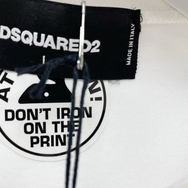 Dsquared2 DSQUARED2 Men's Summer White Cotton T-Shirt 0089 Size US S / EU 44-46 / 1 - 4 Thumbnail