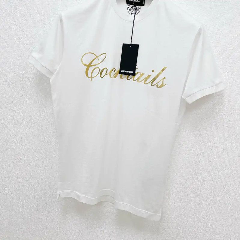 Dsquared2 DSQUARED2 Men's Summer White Cotton T-Shirt 0089 Size US S / EU 44-46 / 1 - 3 Thumbnail
