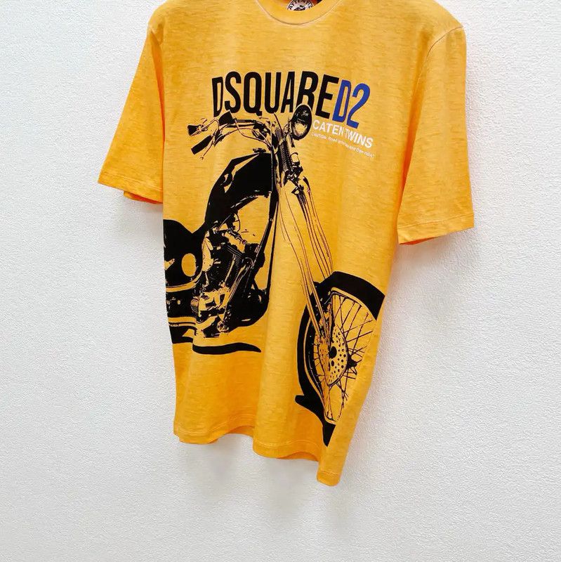 Dsquared2 DSQUARED2 Summer Yellow Cotton T-Shirt 0089 Size US S / EU 44-46 / 1 - 3 Thumbnail