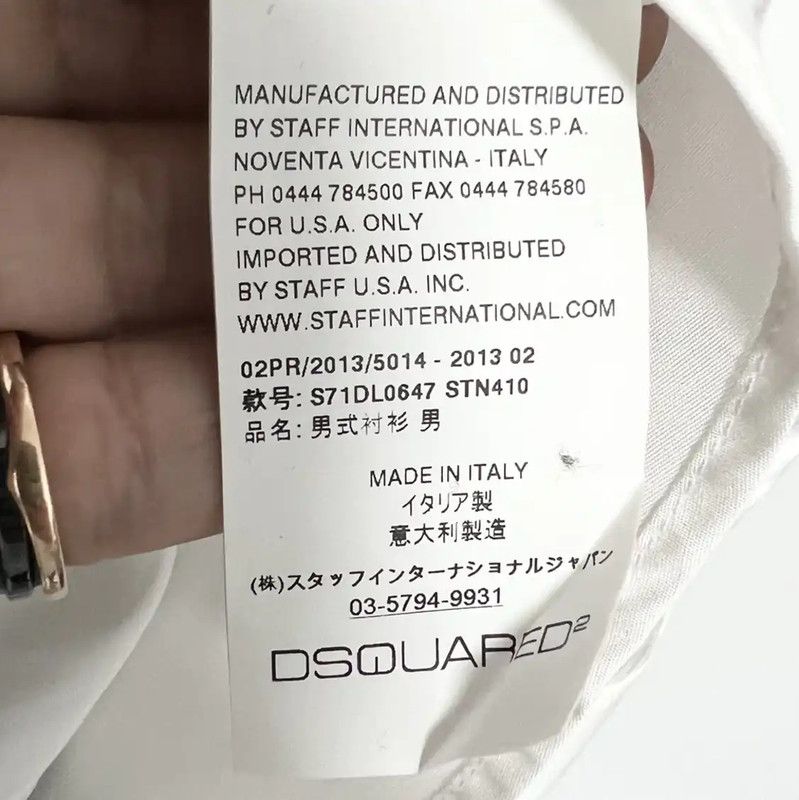 Dsquared2 DSQUARED2 Men's Wool Blend Embroidered Shirt 0089 Size US M / EU 48-50 / 2 - 6 Thumbnail
