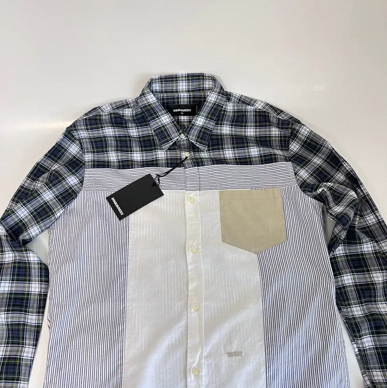 Dsquared2 DSQUARED2 Multicolored Long Sleeve Cotton Shirt 0089 Size US S / EU 44-46 / 1 - 3 Thumbnail