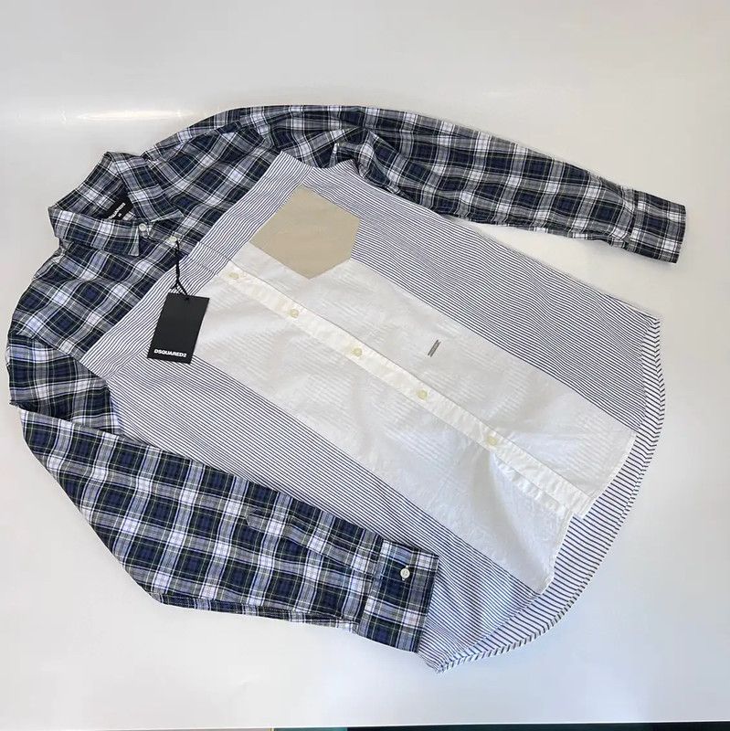 Dsquared2 DSQUARED2 Multicolored Long Sleeve Cotton Shirt 0089 Size US S / EU 44-46 / 1 - 2 Thumbnail
