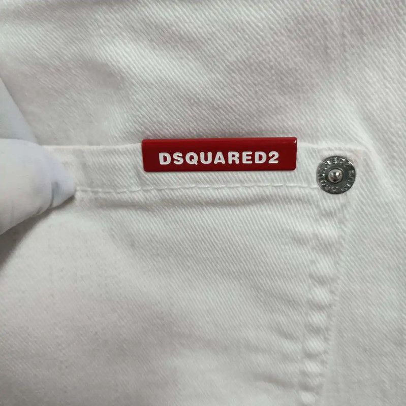 Dsquared2 DSQUARED2 Men's White Casual Pants 0089 Size US 28 / EU 44 - 3 Thumbnail