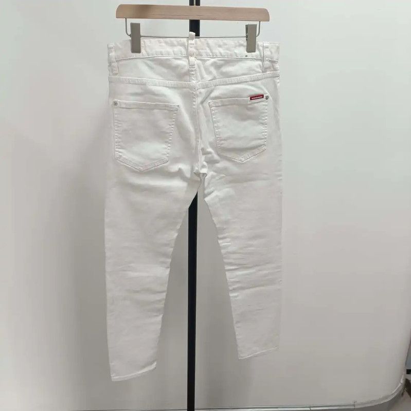Dsquared2 DSQUARED2 Men's White Casual Pants 0089 Size US 28 / EU 44 - 2 Thumbnail