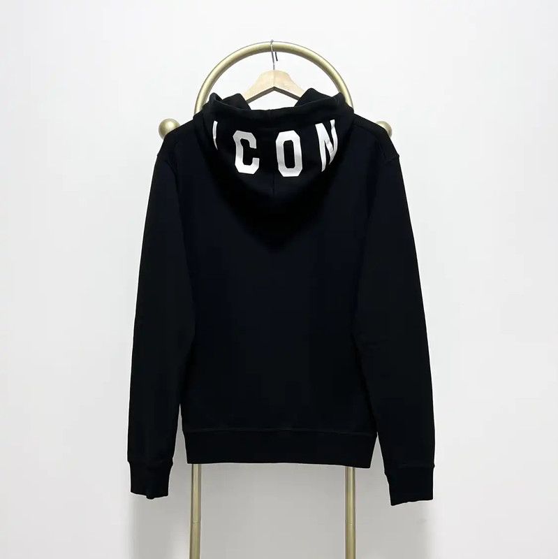 Dsquared2 DSQUARED2 Black Cotton Long Sleeve Hoodie 0089 Size US M / EU 48-50 / 2 - 5 Thumbnail