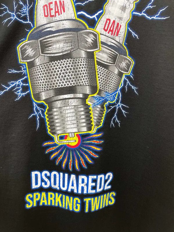 Dsquared2 DSQUARED2 Men's Black Cotton Short Sleeve T-Shirt 0089 Size US L / EU 52-54 / 3 - 4 Thumbnail
