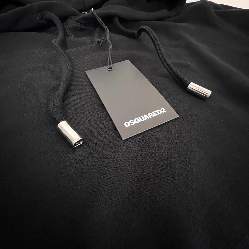 Dsquared2 DSQUARED2 Black Cotton Men's Hoodie 0089 Size US M / EU 48-50 / 2 - 3 Thumbnail