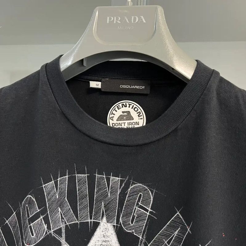 Dsquared2 DSQUARED2 Men's Black Long Sleeve Tee Shirt 0089 Size US M / EU 48-50 / 2 - 2 Thumbnail