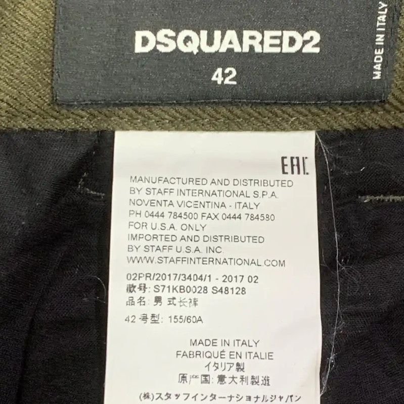 Dsquared2 DSQUARED2 Men's Green Casual Pants 0089 Size US 44 / EU 60 - 4 Thumbnail